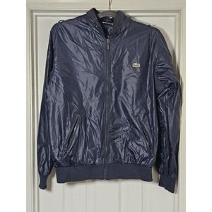 Vintage Lacoste Club Lightweight Windbreaker Jacket Mens Medium Navy Full Zip